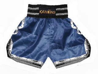 Shorts de Boxeo Kanong : KNBSH-201-Azul marino-Plata